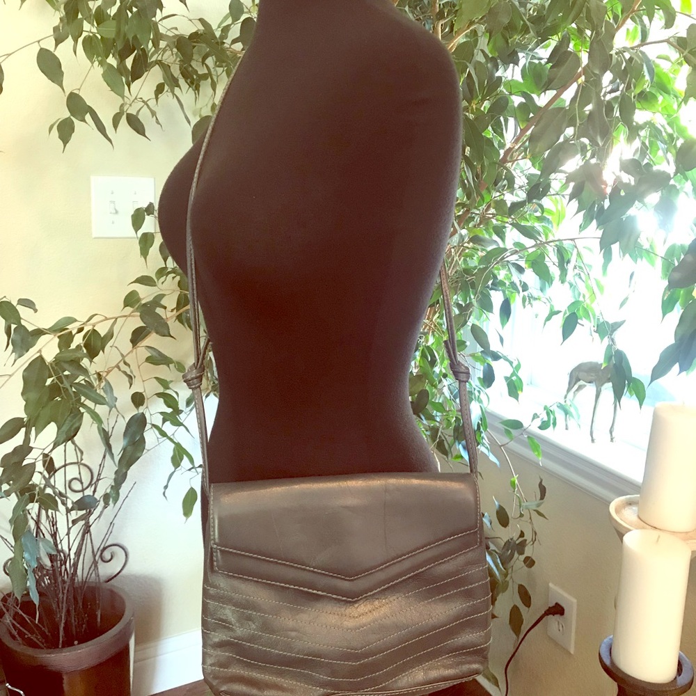 Sax Fifth Avenue Genuine Leather Cross Body Purse